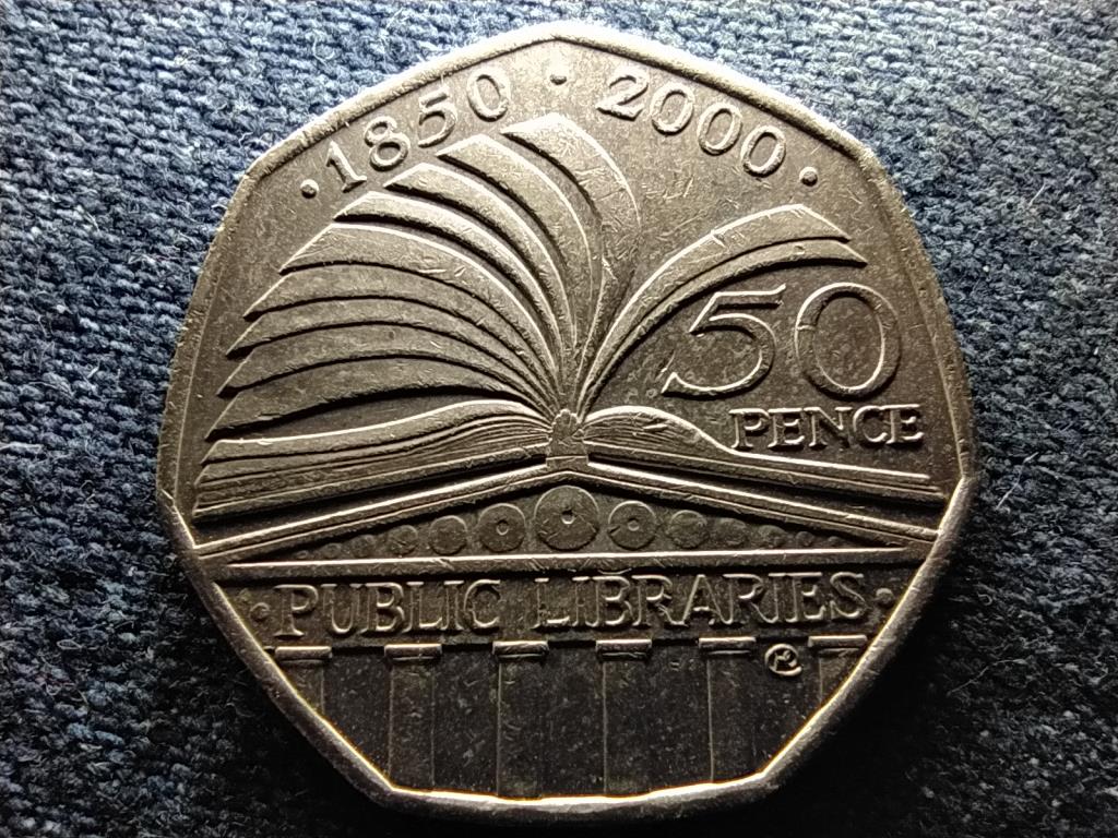 Anglia K&ouml;zk&ouml;nyvt&aacute;ri rendszer 50 Pence