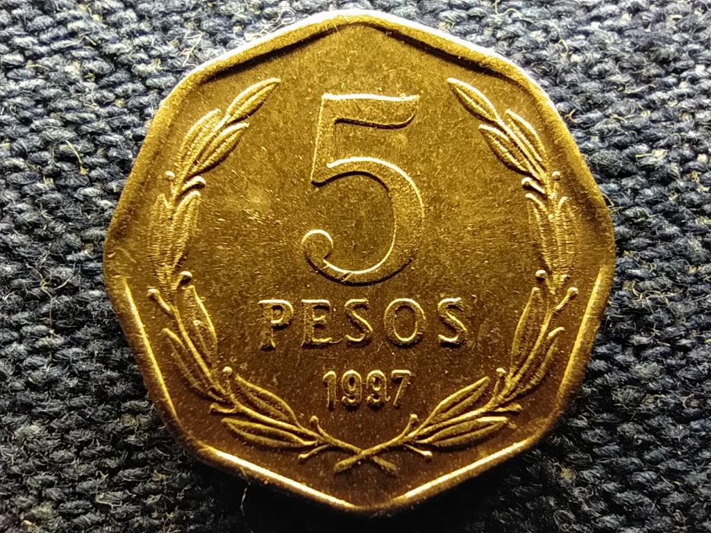 Chile K&ouml;zt&aacute;rsas&aacute;g (1818-) 5 peso