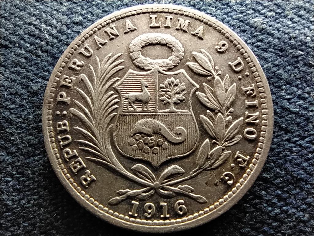 Peru K&ouml;zt&aacute;rsas&aacute;g (1822-napjainkig) .900 ez&uuml;st 1/5 sol