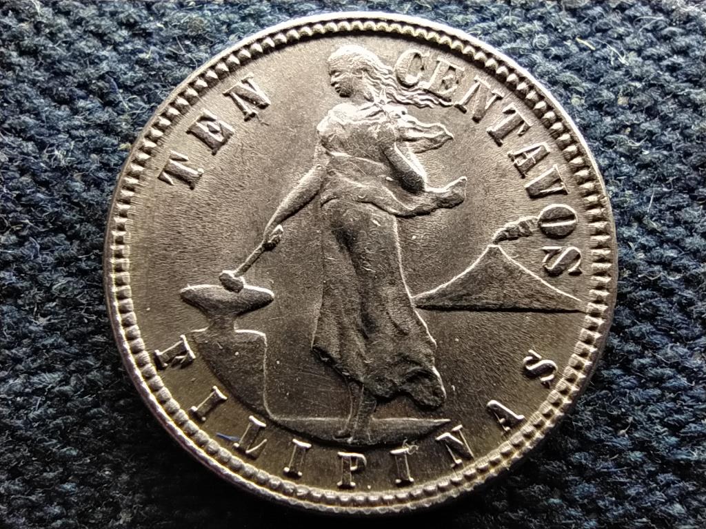 F&uuml;l&ouml;p-szigetek Nemzetk&ouml;z&ouml;ss&eacute;g (1935-1946) .750 ez&uuml;st 10 centavo