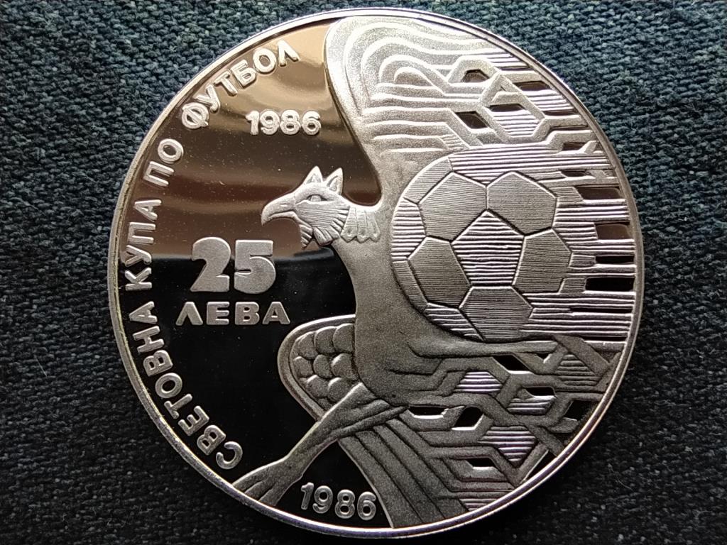 Bulg&aacute;ria 1986-os labdar&uacute;g&oacute;-vil&aacute;gbajnoks&aacute;g .925 ez&uuml;st 25 Leva