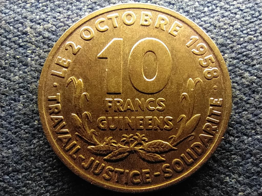 Guinea K&ouml;zt&aacute;rsas&aacute;g (1958-) 10 guineai frank