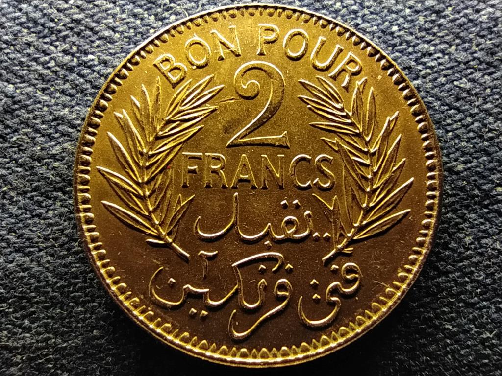 Tun&eacute;zia II. Ahmad (1929-1942) 2 frank