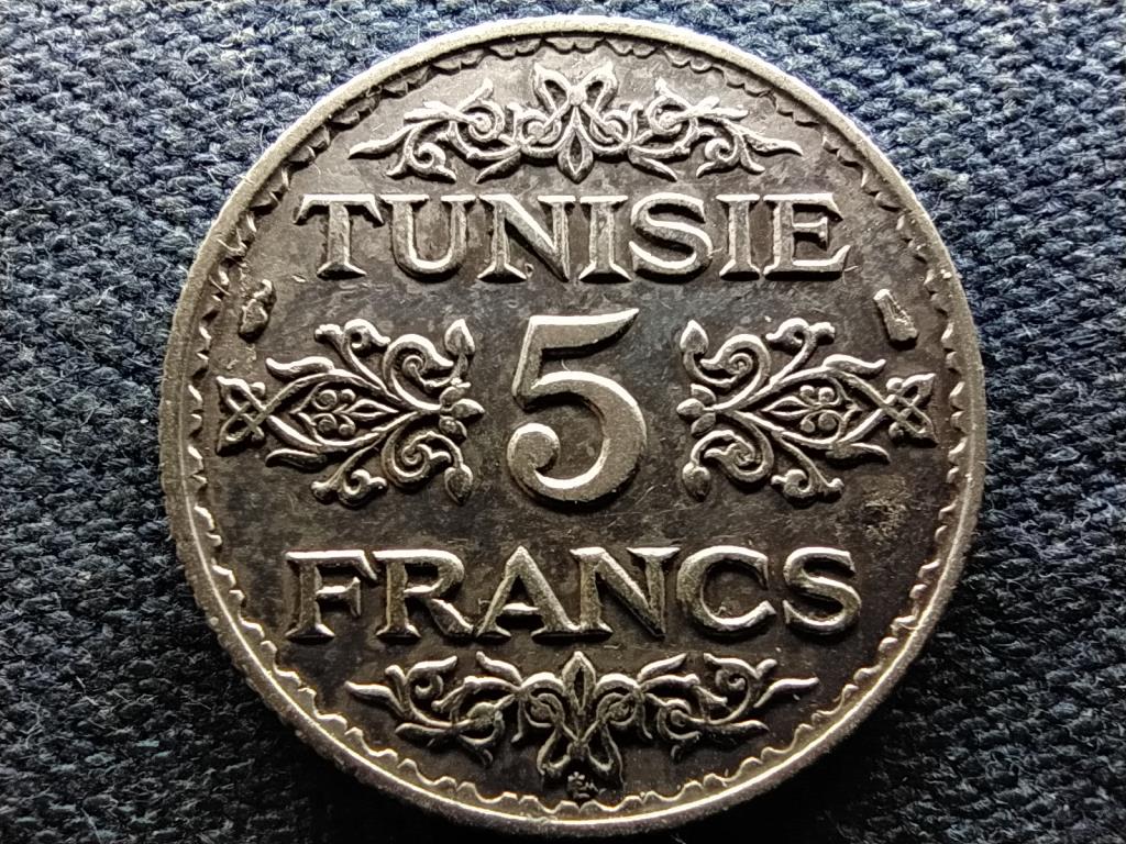 Tun&eacute;zia II. Ahmad (1929-1942) .680 ez&uuml;st 5 frank