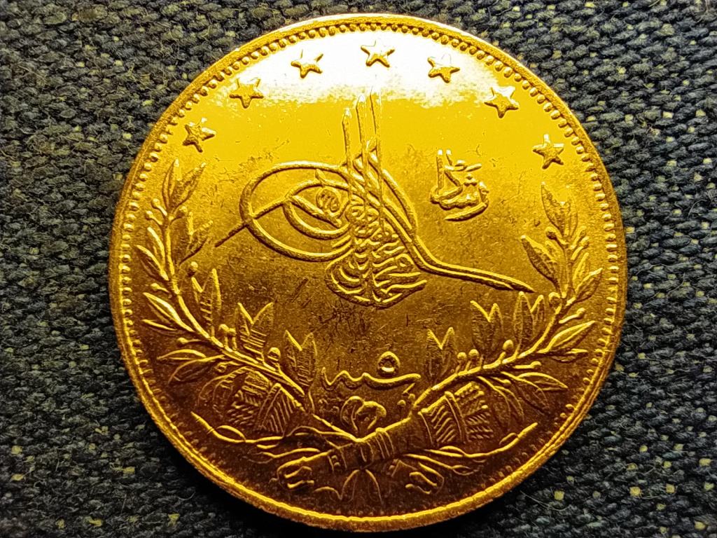 Oszm&aacute;n Birodalom V. Mehmed (1909-1918) .917 arany 100 kurus 7,216g