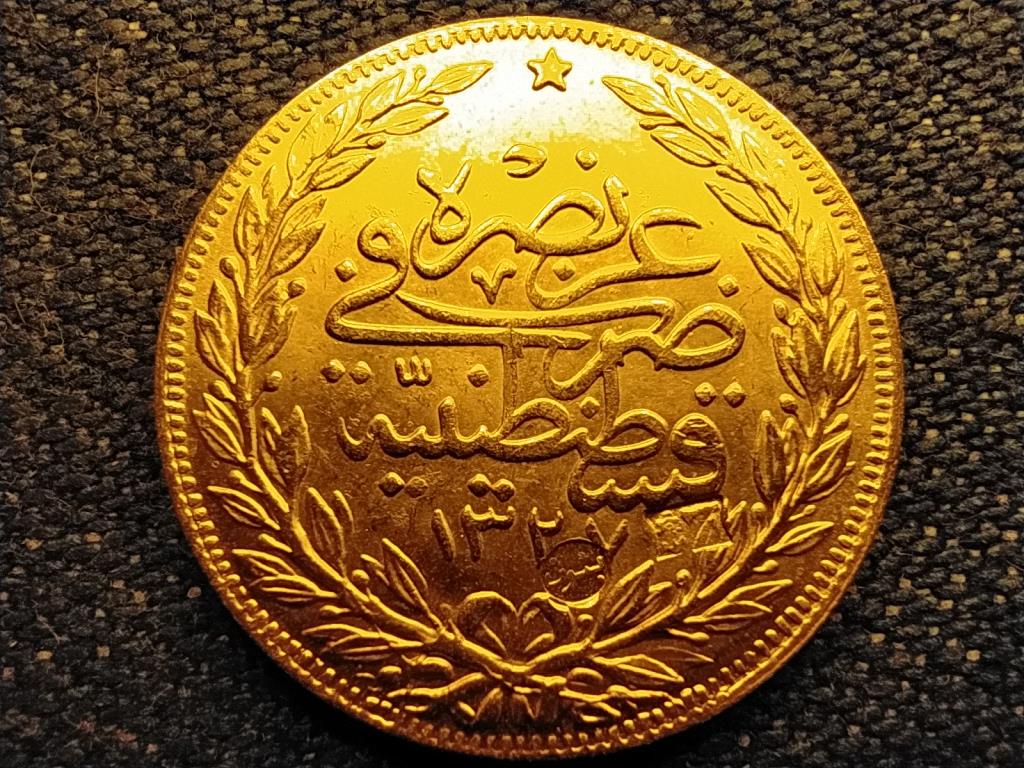 Oszm&aacute;n Birodalom V. Mehmed (1909-1918) .917 arany 100 kurus 7,216g