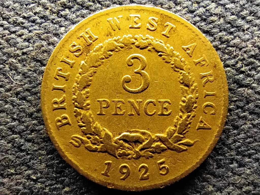 Brit Nyugat-Afrika V. Gy&ouml;rgy (1910-1936) 3 penny