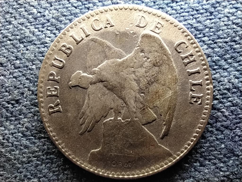 Chile K&ouml;zt&aacute;rsas&aacute;g (1818-) .400 ez&uuml;st 20 centavo