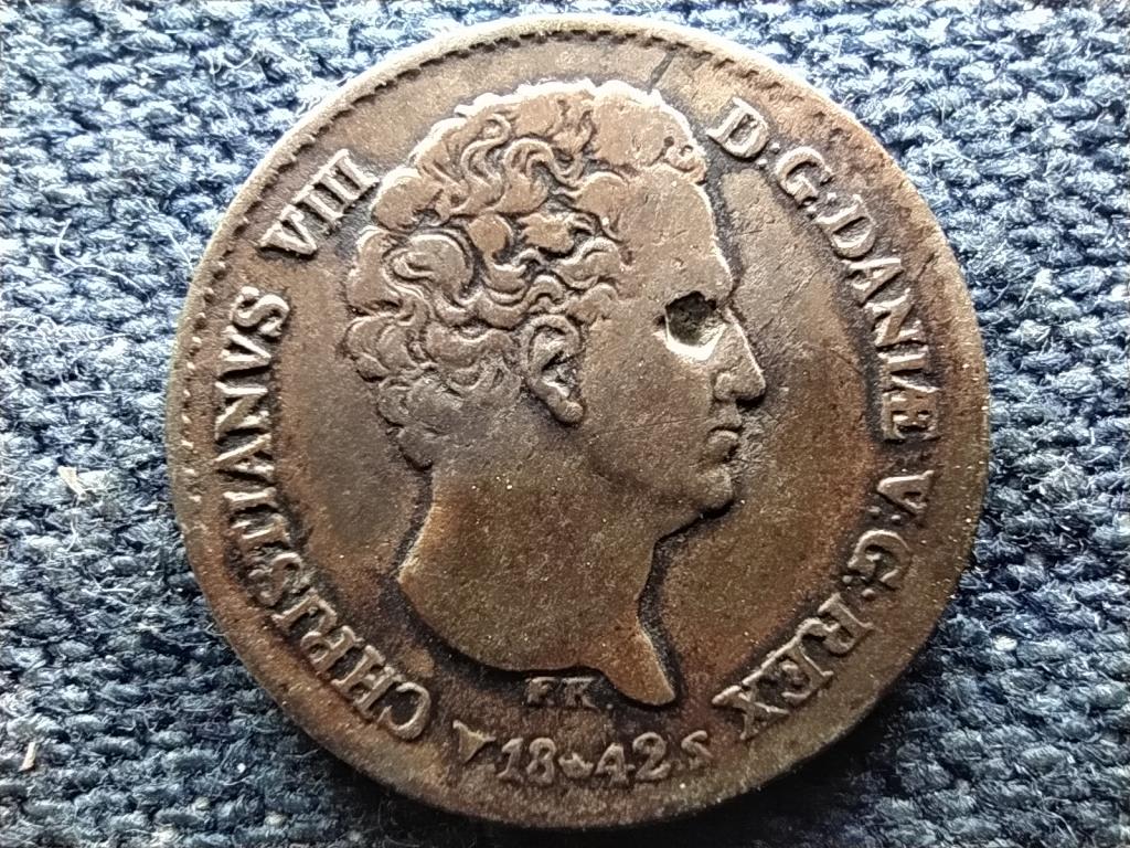 D&aacute;nia VIII. Kereszt&eacute;ly (1839-1848) .250 ez&uuml;st 1 1/4 Skilling