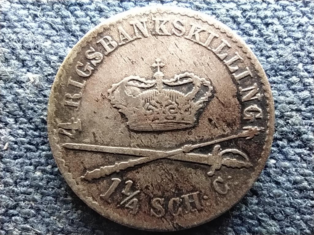 D&aacute;nia VIII. Kereszt&eacute;ly (1839-1848) .250 ez&uuml;st 1 1/4 Skilling