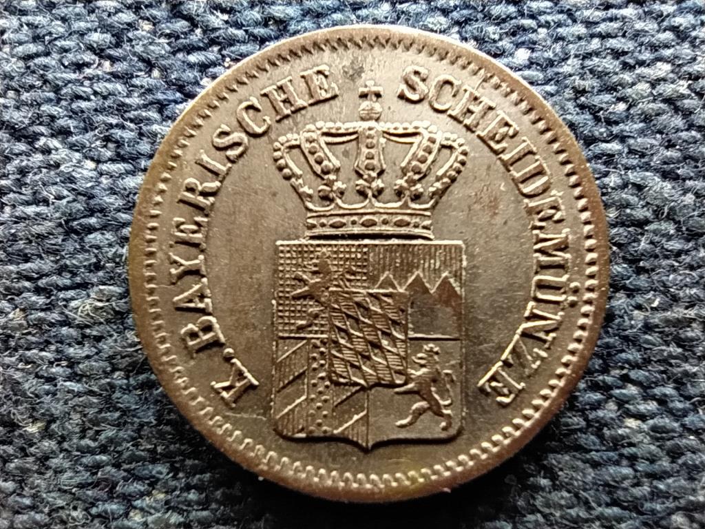 N&eacute;met &Aacute;llamok Bajororsz&aacute;g II. Lajos (1864-1886) 1 krajc&aacute;r