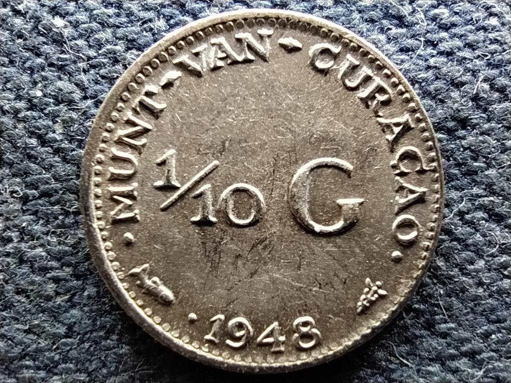 Holland Antill&aacute;k I. Vilma (1890-1948) .640 ez&uuml;st 1/10 gulden