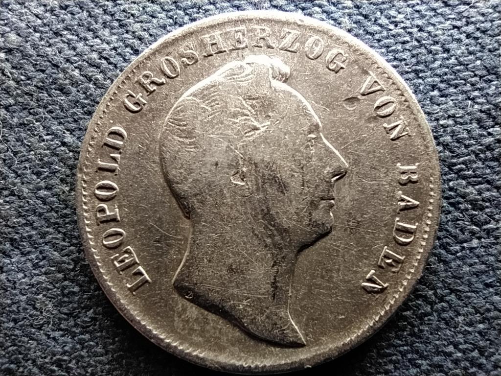 Badeni Nagyhercegs&eacute;g I. Lip&oacute;t (1830-1852) .900 ez&uuml;st 1/2 gulden