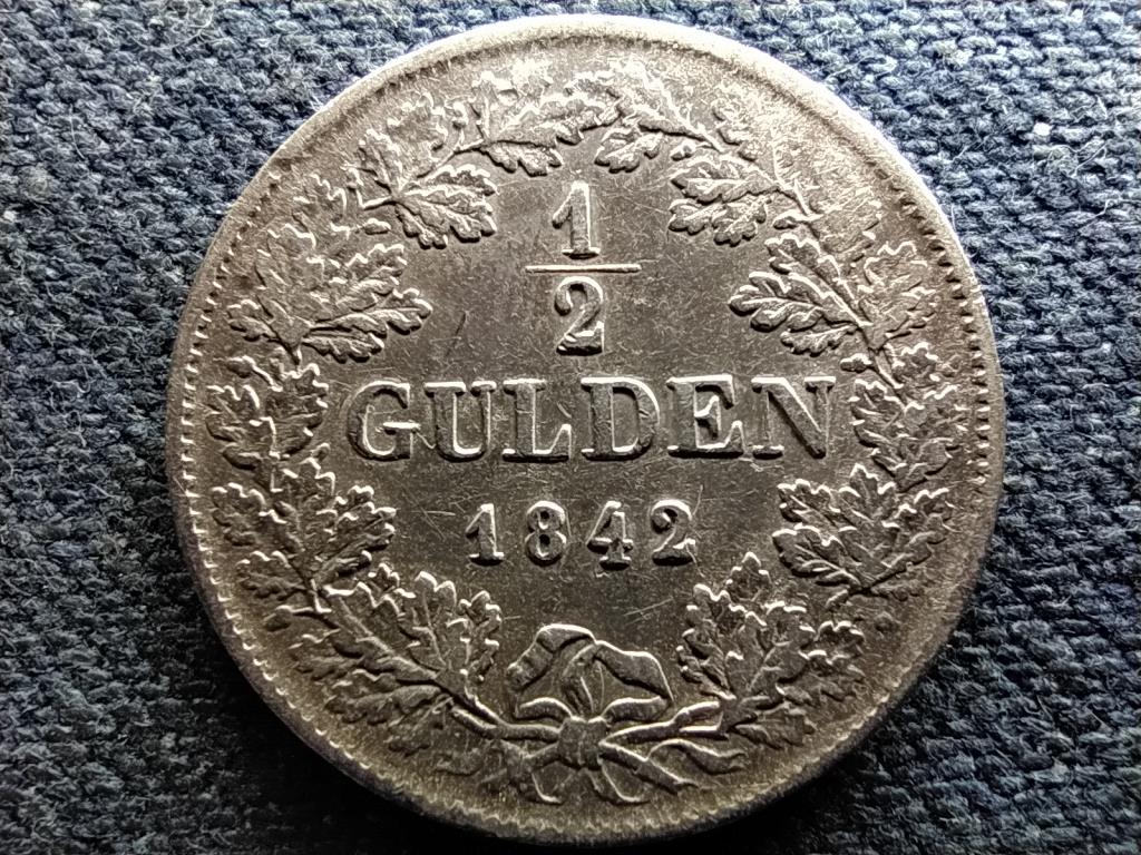 Badeni Nagyhercegs&eacute;g I. Lip&oacute;t (1830-1852) .900 ez&uuml;st 1/2 gulden