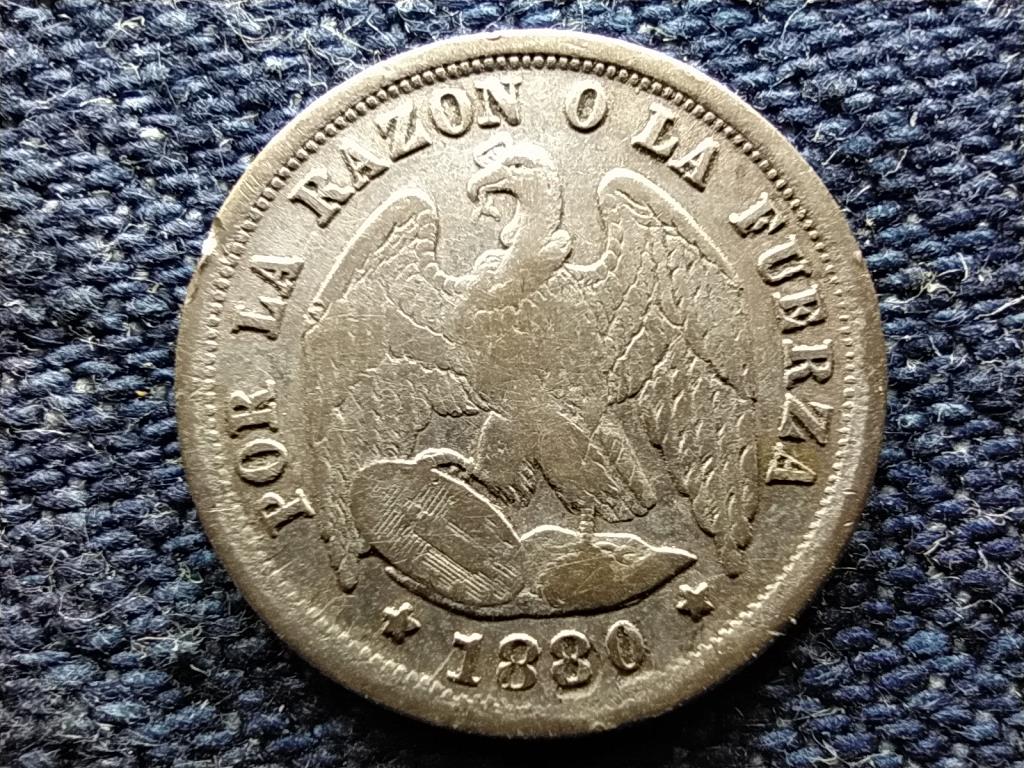 Chile K&ouml;zt&aacute;rsas&aacute;g (1818-) .500 ez&uuml;st 1/2 decimo