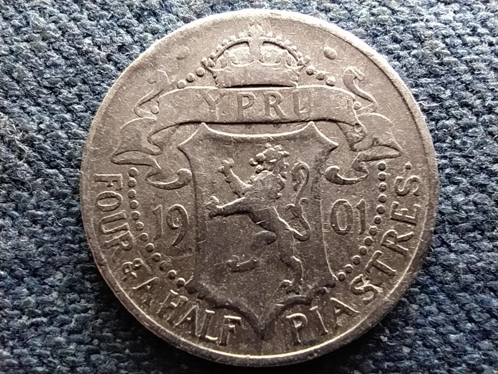 Ciprus Vikt&oacute;ria (1879-1901) .925 ez&uuml;st 4 1/2 piaszter
