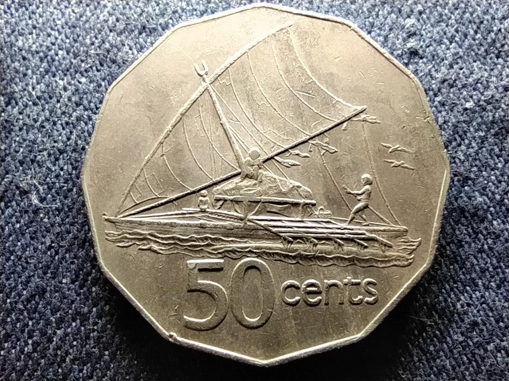 Fidzsi-szigetek II. Erzs&eacute;bet 50 cent