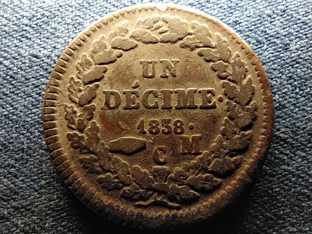 Monaco V. Honor&eacute; (1819-1841) 1 decime