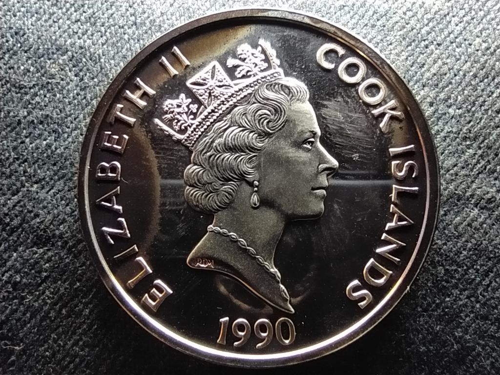 Cook-szigetek Amerika 500 &eacute;ves Kolumbusz Krist&oacute;f .925 ez&uuml;st 50 Doll&aacute;r