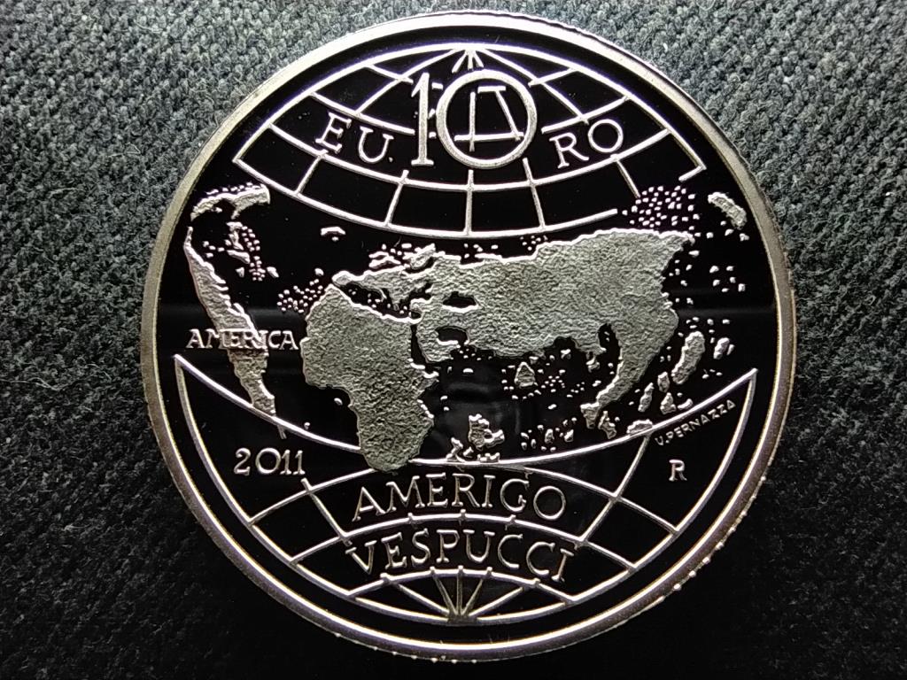 Olaszorsz&aacute;g Amerigo Vespucci .925 ez&uuml;st 10 Euro