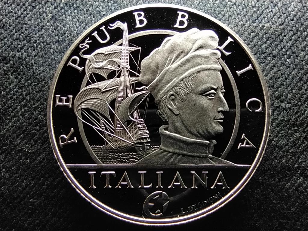 Olaszorsz&aacute;g Amerigo Vespucci .925 ez&uuml;st 10 Euro