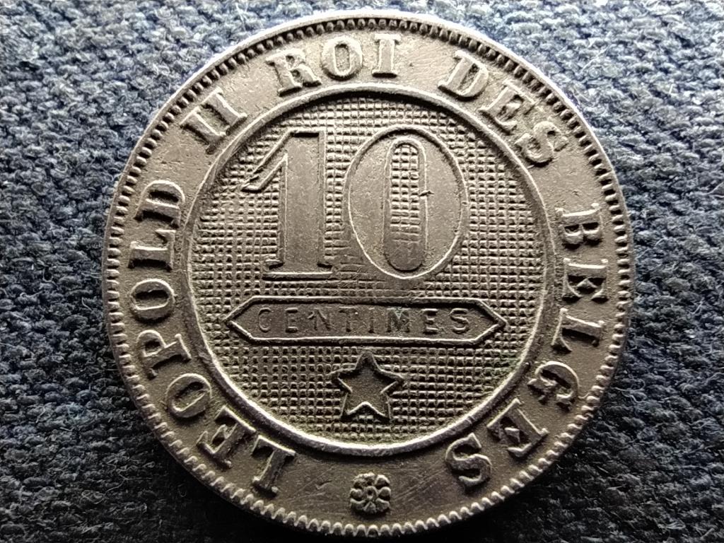 Belgium II. Lip&oacute;t (1865-1909) 10 centime (francia sz&ouml;veg)