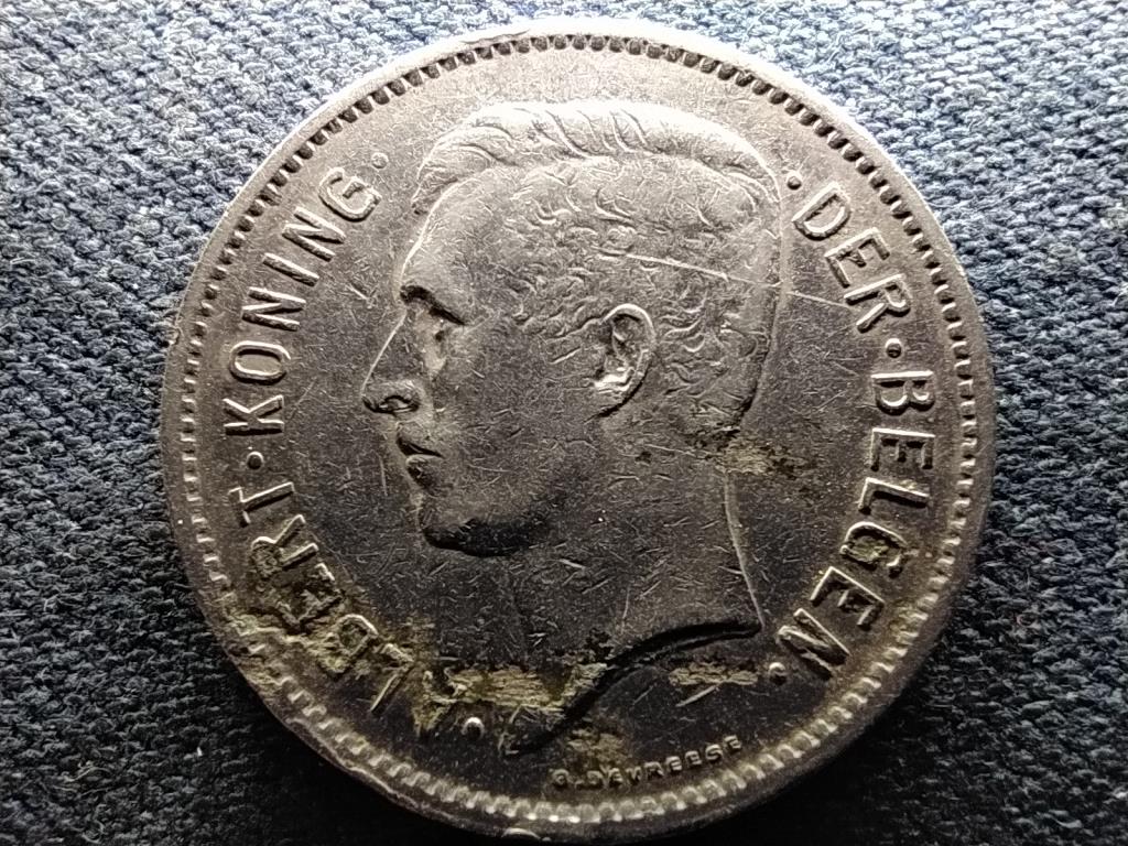 Belgium I. Albert (1909-1934) 1 Belga 5 Frank (holland sz&ouml;veg)