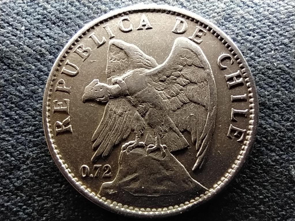 Chile K&ouml;zt&aacute;rsas&aacute;g (1818-) .720 ez&uuml;st 1 peso