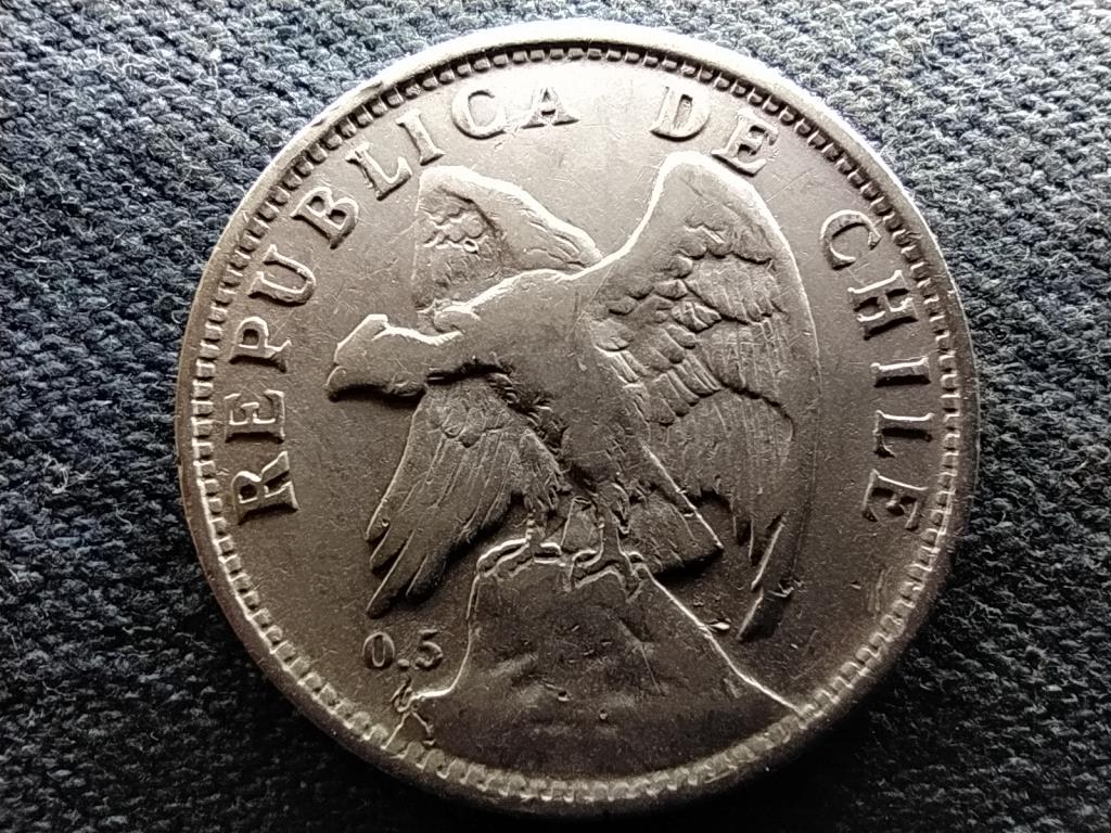 Chile K&ouml;zt&aacute;rsas&aacute;g (1818-) .500 ez&uuml;st 1 peso