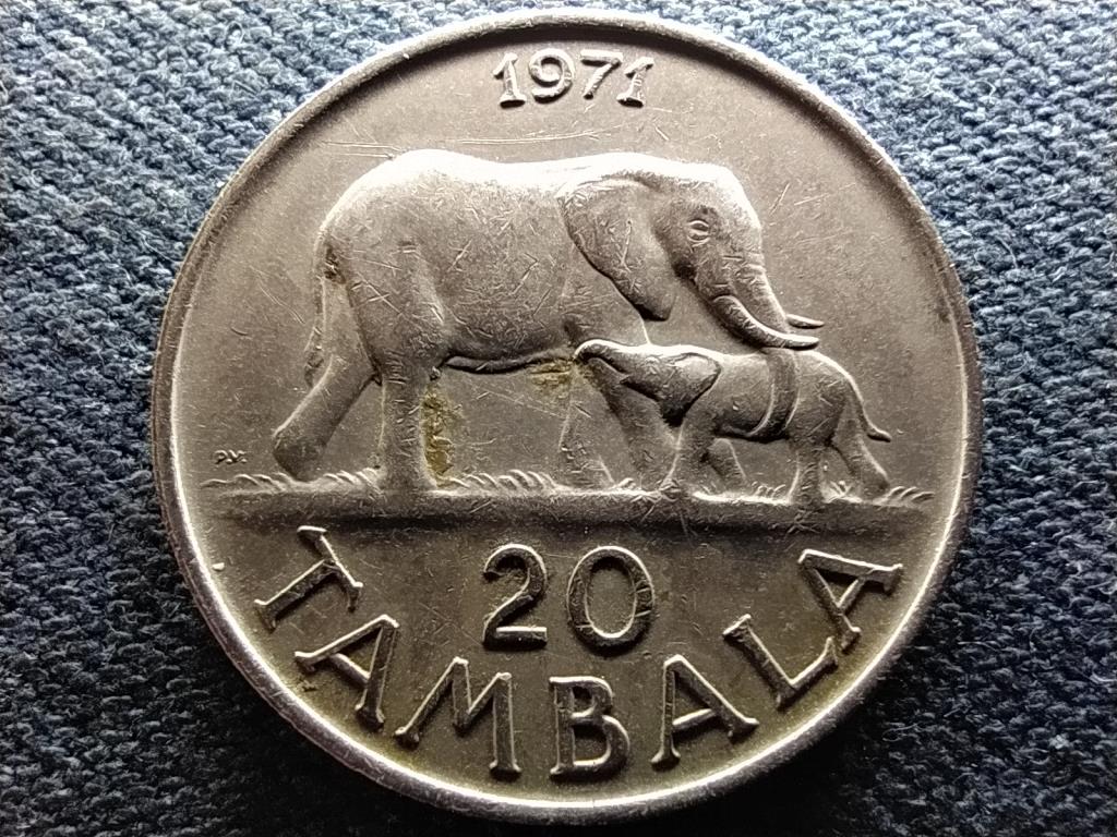 Malawi K&ouml;zt&aacute;rsas&aacute;g (1966- ) 20 tambala