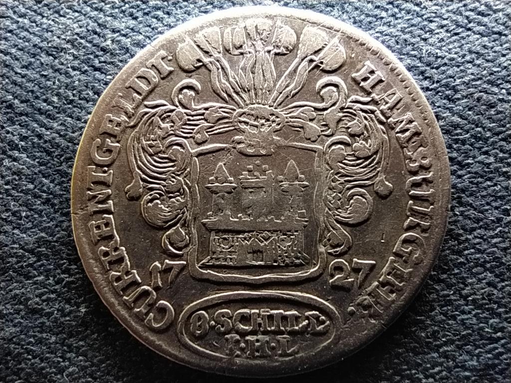 N&eacute;met &Aacute;llamok Szabad Hanzav&aacute;ros Hamburg (1324-1922) .625 ez&uuml;st 8 schilling