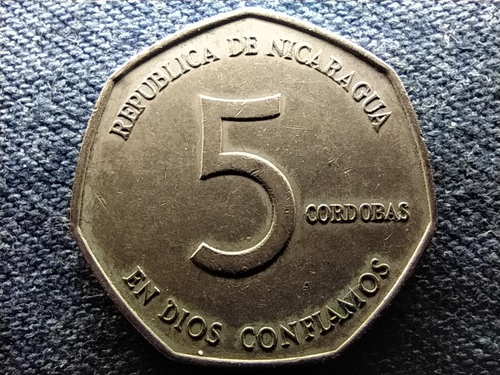 Nicaragua Augusto Nicol&aacute;s Sandino 5 cordoba