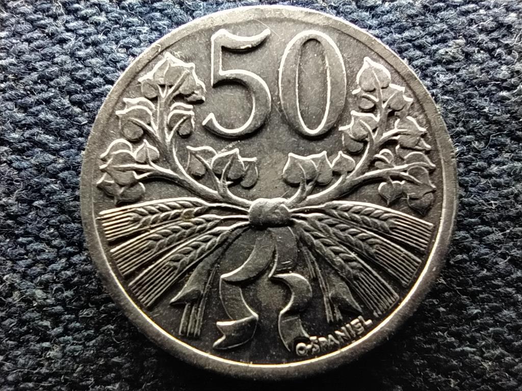 Csehszlov&aacute;kia N&eacute;pk&ouml;zt&aacute;rsas&aacute;g (1948-1960) 50 heller
