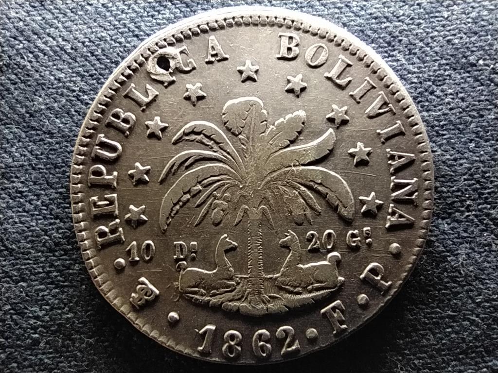 Bol&iacute;via K&ouml;zt&aacute;rsas&aacute;g (1825-2009) .903 ez&uuml;st 8 Sol