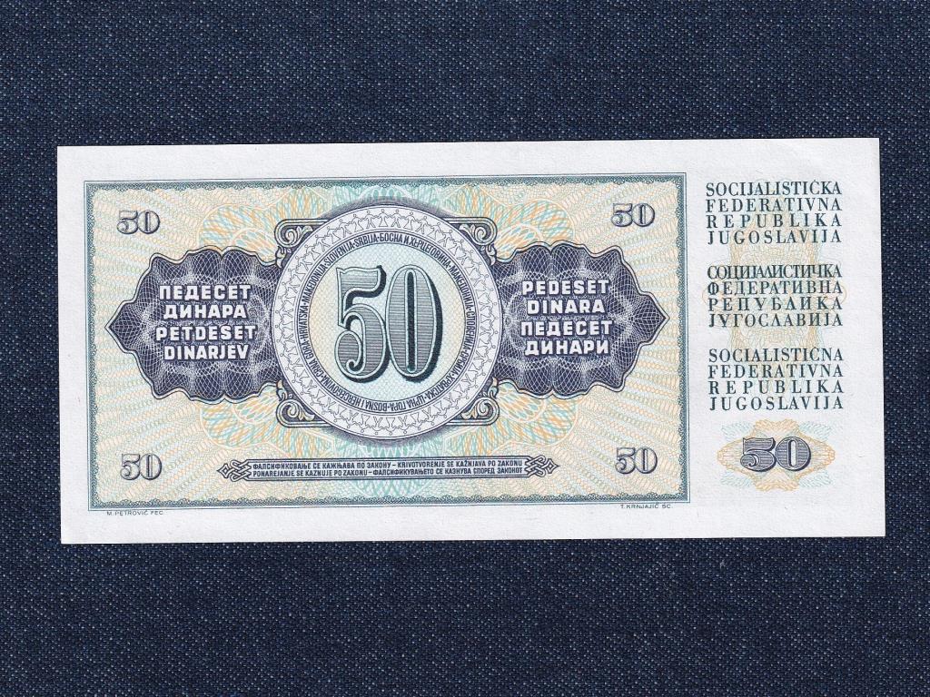 Jugoszl&aacute;via 50 din&aacute;r bankjegy