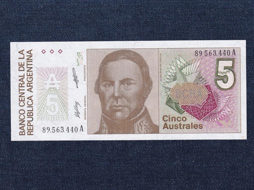 Argent&iacute;na Sz&ouml;vets&eacute;gi tartom&aacute;ny (1861-0) 5 Austral bankjegy