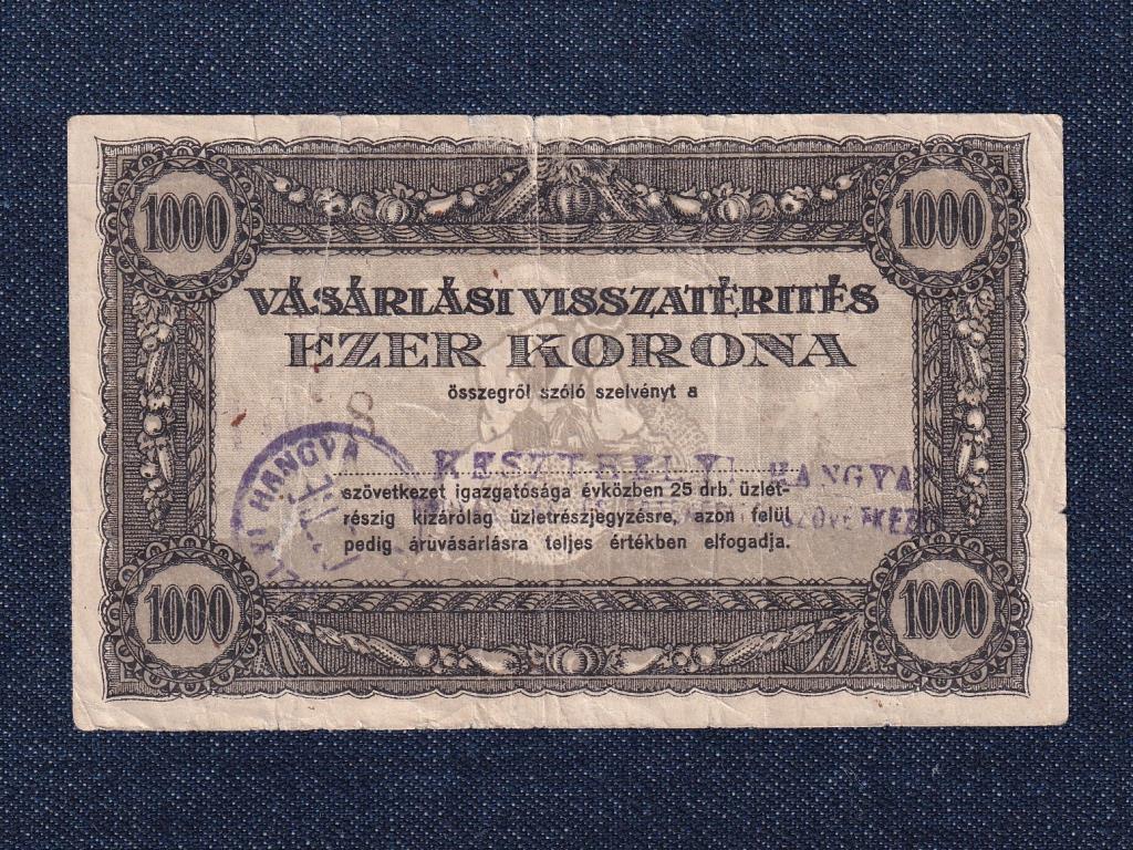 V&aacute;s&aacute;rl&aacute;si visszat&eacute;r&iacute;t&eacute;s 1000 Korona bankjegy