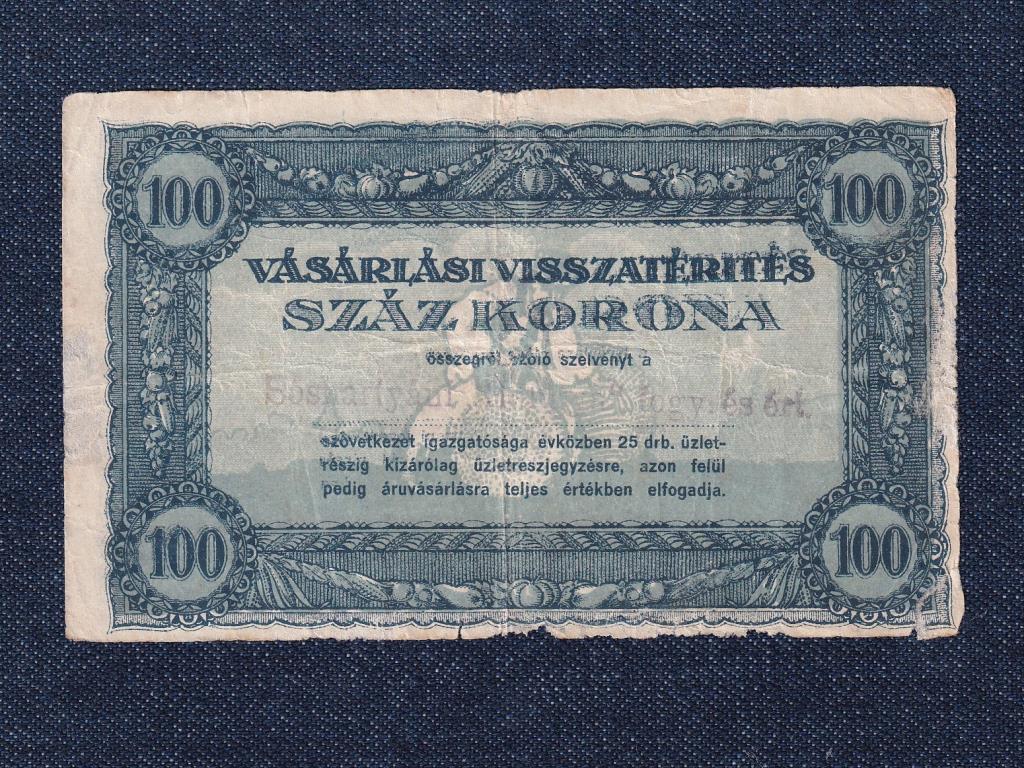 V&aacute;s&aacute;rl&aacute;si visszat&eacute;r&iacute;t&eacute;s 100 Korona bankjegy
