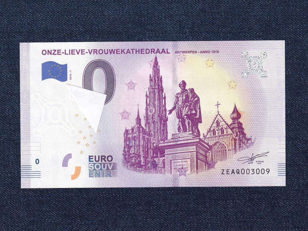 Belgium Szűzanya sz&eacute;kesegyh&aacute;z Antwerpen 0 Euro fant&aacute;zia bankjegy
