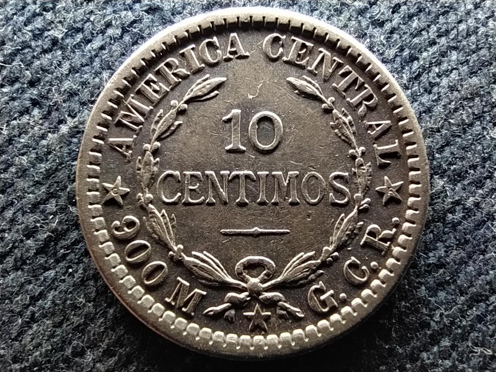 Costa Rica Első Costa Rica-i K&ouml;zt&aacute;rsas&aacute;g (1848-1948) .900 ez&uuml;st 10 Centimo