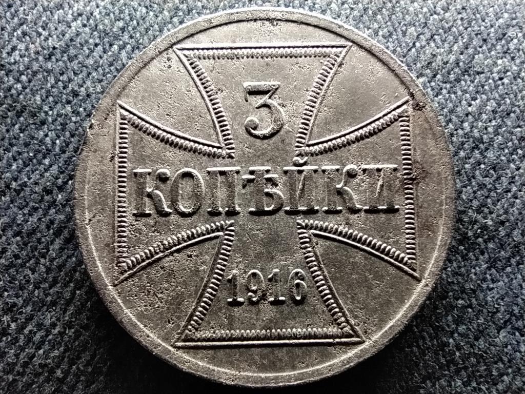 N&eacute;metorsz&aacute;g Wilhelm II. cs&aacute;sz&aacute;r (1888-1918) Katonai p&eacute;nzver&eacute;s 3 kopek