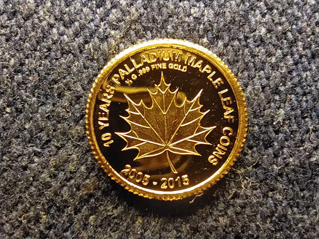 Mali 10 &eacute;ves pall&aacute;dium juharlev&eacute;l .999 arany 100 frank 0,5g