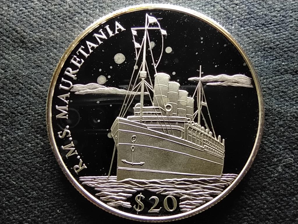 Lib&eacute;ria R.M.S. Mauretania .999 ez&uuml;st 20 Doll&aacute;r