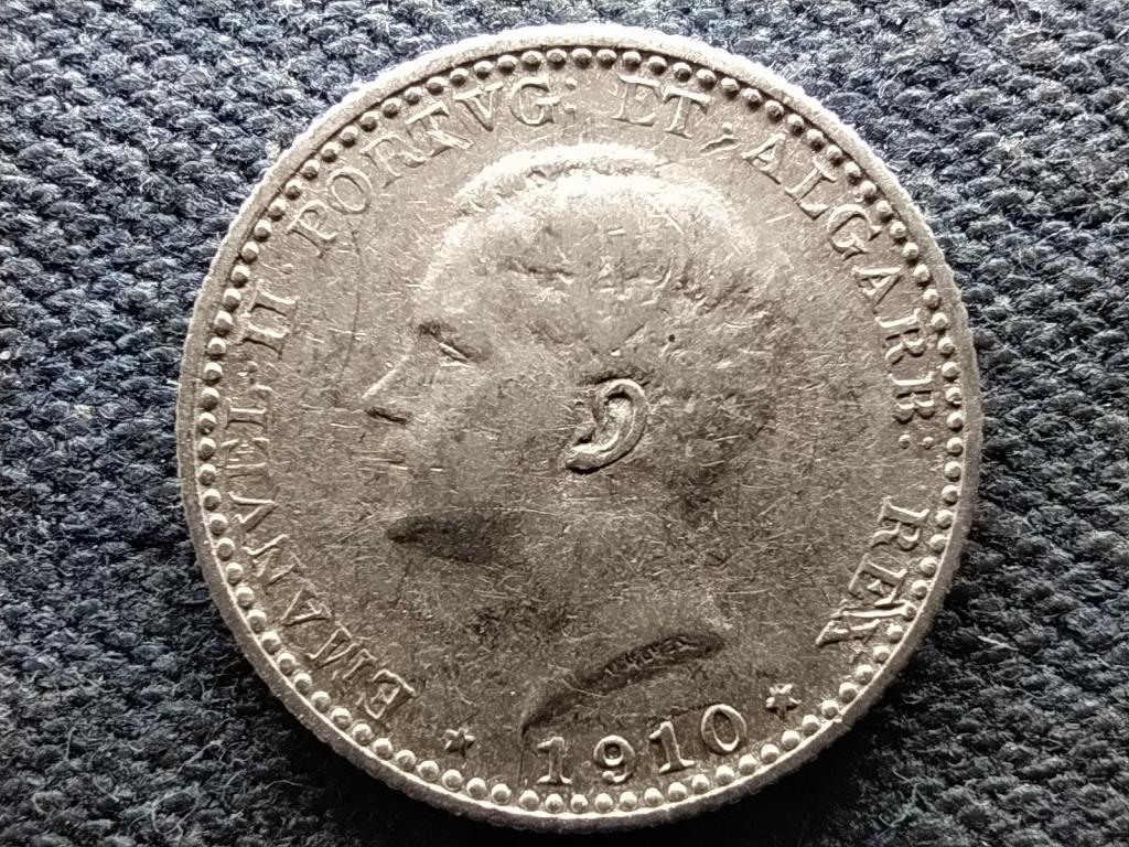 Portug&aacute;lia II. M&aacute;nuel (1908-1910) .835 ez&uuml;st 100 reis