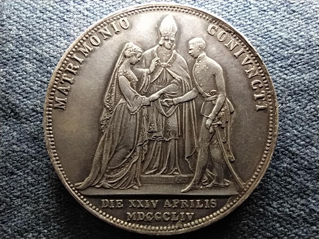 Ausztria Ferenc J&oacute;zsef &eacute;s Sissy h&aacute;zass&aacute;gi &eacute;vfordul&oacute; .900 ez&uuml;st 2 Gulden