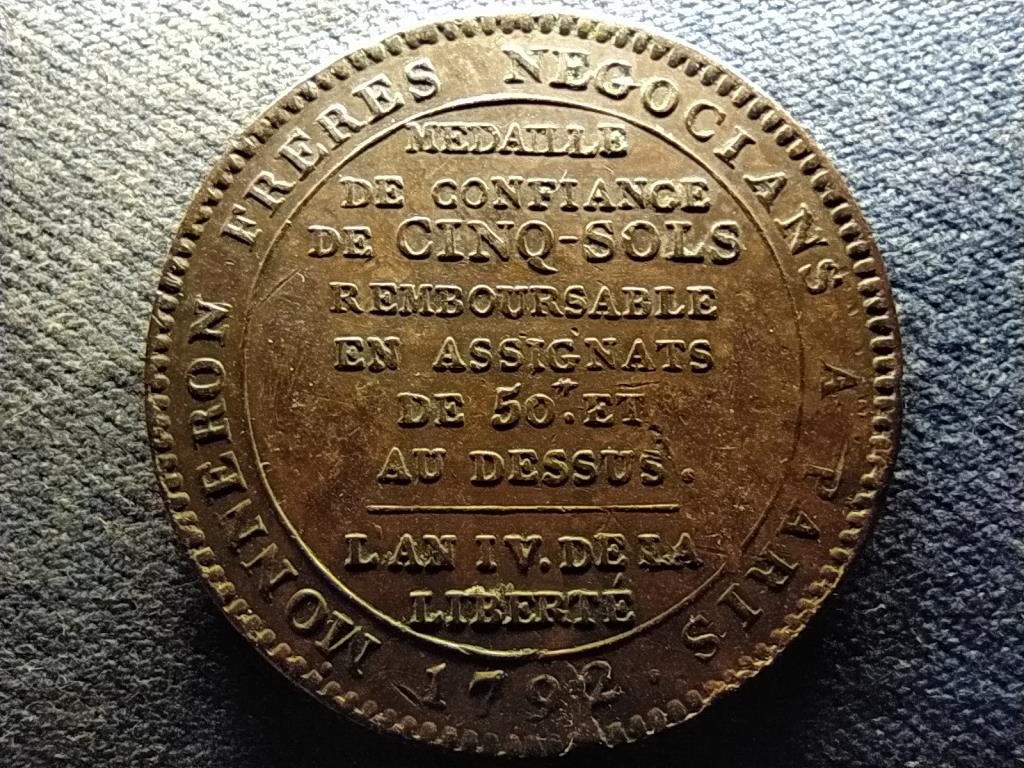 Franciaorsz&aacute;g First Republic (1792-1804) 5 Sol