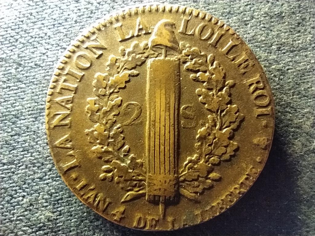 Franciaorsz&aacute;g XVI. Lajos (1774-1792) 2 Sol