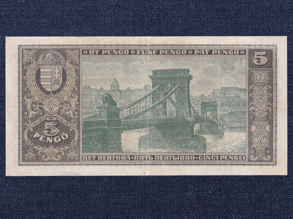 H&aacute;bor&uacute; előtti (1920-1940) 5 Pengő bankjegy