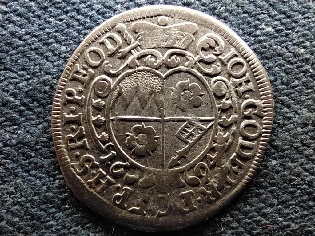 N&eacute;met &Aacute;llamok W&uuml;rzburgi P&uuml;sp&ouml;ks&eacute;g II. Guttenberg J&aacute;nos (1684-1698) 1 silling