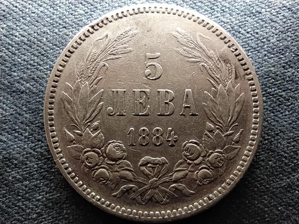 Bulg&aacute;ria I. S&aacute;ndor (1879-1886) .900 ez&uuml;st 5 Leva